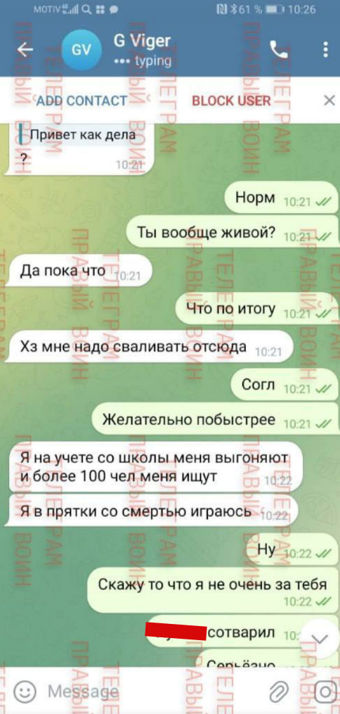 Иноземец влетевший в школьницу пишет, что ему "пора сваливать, он на учете, его ищут 100 человек". Глава СК дал указания