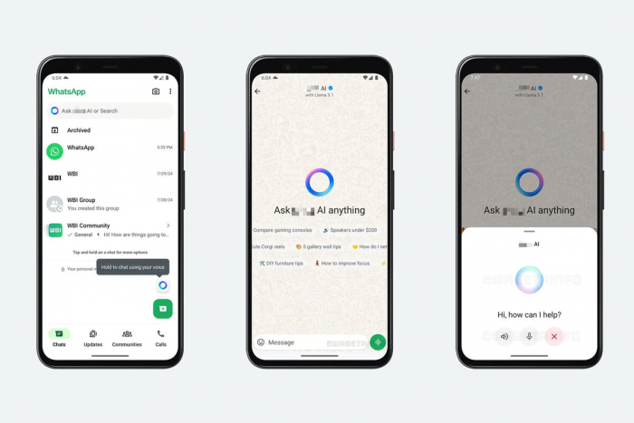 WABetaInfo: в WhatsApp добавили голосового ассистента на базе ИИ Meta AI