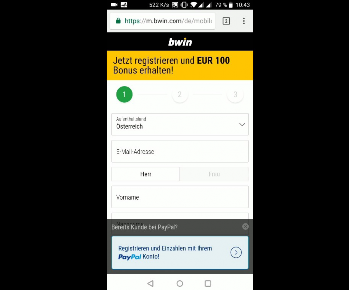 Bwin приложение на Android